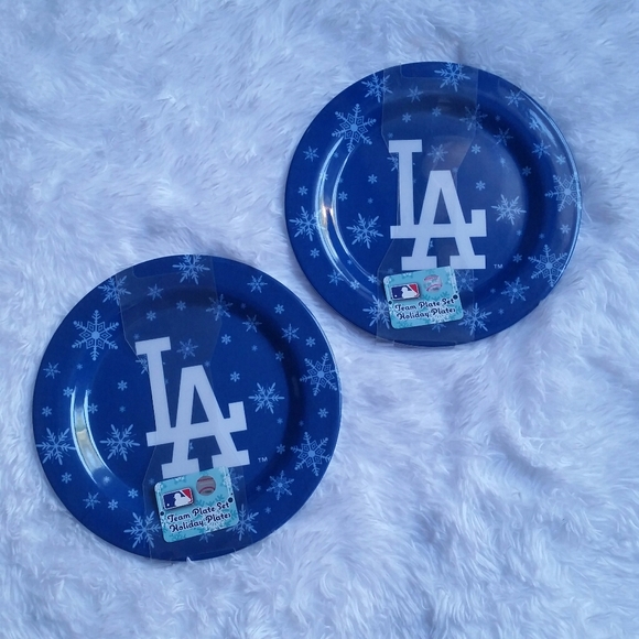 Forever Collectibles Dodgers Christmas Plates - Picture 1 of 12